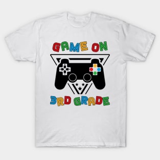 Back To School Game On 3rd Grade Funny Gamer Kids Boys T-Shirt